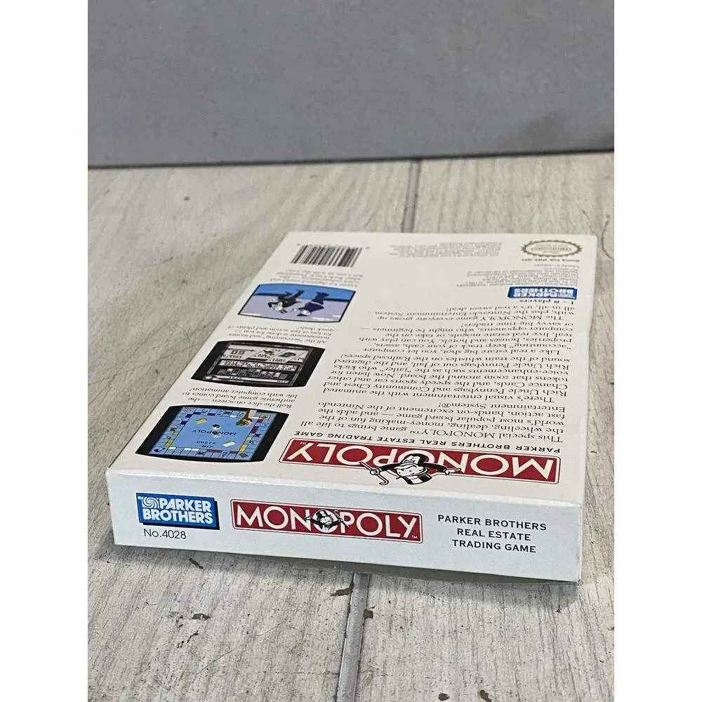 Monopoly Nintendo NES Game With Box and Map